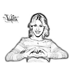 Dibujo para colorear: Violetta (Películas y Series de TV) #170455 - Dibujos para Colorear e Imprimir Gratis