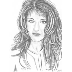 Dibujo para colorear: Céline Dion (Persona famosa) #122853 - Dibujos para colorear