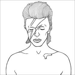 Dibujo para colorear: David Bowie (Persona famosa) #122245 - Dibujos para colorear