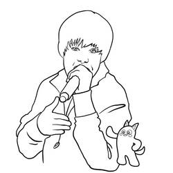 Dibujo para colorear: Justin Bieber (Persona famosa) #122431 - Dibujos para colorear