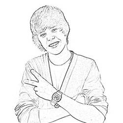 Dibujo para colorear: Justin Bieber (Persona famosa) #122448 - Dibujos para colorear