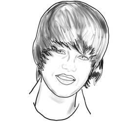 Dibujo para colorear: Justin Bieber (Persona famosa) #122453 - Dibujos para colorear
