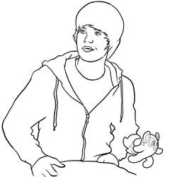 Dibujo para colorear: Justin Bieber (Persona famosa) #122454 - Dibujos para colorear
