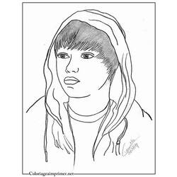 Dibujo para colorear: Justin Bieber (Persona famosa) #122477 - Dibujos para colorear