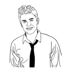 Dibujo para colorear: Justin Bieber (Persona famosa) #122479 - Dibujos para colorear