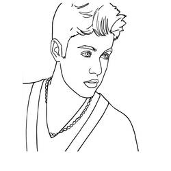Dibujo para colorear: Justin Bieber (Persona famosa) #122481 - Dibujos para colorear