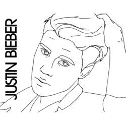 Dibujo para colorear: Justin Bieber (Persona famosa) #122482 - Dibujos para colorear