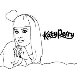 Dibujo para colorear: Katy Perry (Persona famosa) #123321 - Dibujos para colorear