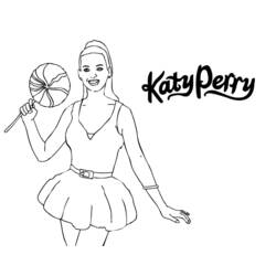 Dibujo para colorear: Katy Perry (Persona famosa) #123324 - Dibujos para colorear