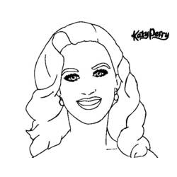 Dibujo para colorear: Katy Perry (Persona famosa) #123326 - Dibujos para colorear