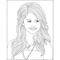 Dibujo para colorear: Selena Gomez (Persona famosa) #123813 - Dibujos para colorear