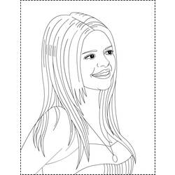 Dibujo para colorear: Selena Gomez (Persona famosa) #123818 - Dibujos para colorear