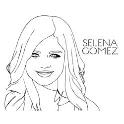 Dibujo para colorear: Selena Gomez (Persona famosa) #123822 - Dibujos para colorear