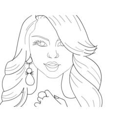 Dibujo para colorear: Selena Gomez (Persona famosa) #123823 - Dibujos para colorear