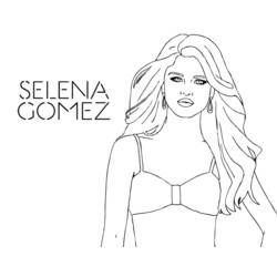 Dibujo para colorear: Selena Gomez (Persona famosa) #123826 - Dibujos para colorear