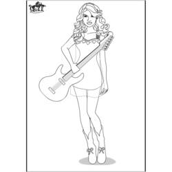 Dibujo para colorear: Taylor Swift (Persona famosa) #123846 - Dibujos para Colorear y Pintar