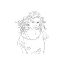 Dibujo para colorear: Taylor Swift (Persona famosa) #123849 - Dibujos para Colorear y Pintar