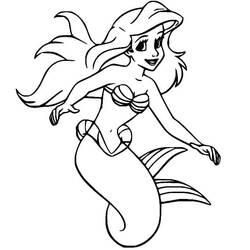 Dibujo para colorear: Ariel (Personajes de Dibujos Animados) #178410 - Dibujos para Colorear e Imprimir Gratis