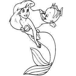 Dibujo para colorear: Ariel (Personajes de Dibujos Animados) #178415 - Dibujos para Colorear e Imprimir Gratis