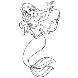 Dibujo para colorear: Ariel (Personajes de Dibujos Animados) #178417 - Dibujos para Colorear e Imprimir Gratis