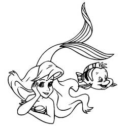 Dibujo para colorear: Ariel (Personajes de Dibujos Animados) #178423 - Dibujos para Colorear e Imprimir Gratis