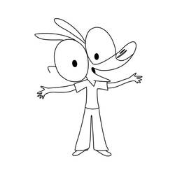 Dibujo para colorear: Ariol (Personajes de Dibujos Animados) #183543 - Dibujos para Colorear e Imprimir Gratis