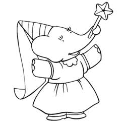 Dibujos para colorear: Babar - Dibujos para Colorear e Imprimir Gratis
