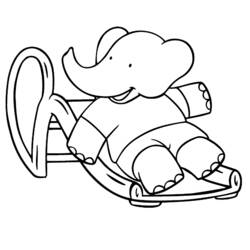 Dibujo para colorear: Babar (Personajes de Dibujos Animados) #27907 - Dibujos para Colorear e Imprimir Gratis