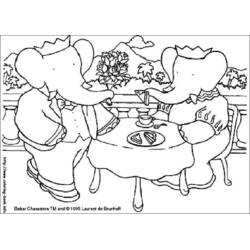 Dibujo para colorear: Babar (Personajes de Dibujos Animados) #27982 - Dibujos para Colorear e Imprimir Gratis