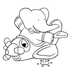 Dibujo para colorear: Babar (Personajes de Dibujos Animados) #27992 - Dibujos para Colorear e Imprimir Gratis