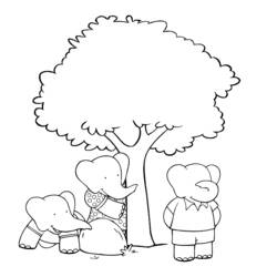 Dibujo para colorear: Babar (Personajes de Dibujos Animados) #27998 - Dibujos para Colorear e Imprimir Gratis