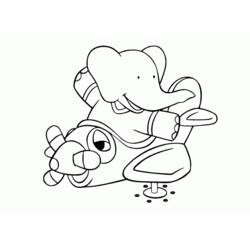 Dibujo para colorear: Babar (Personajes de Dibujos Animados) #28006 - Dibujos para Colorear e Imprimir Gratis
