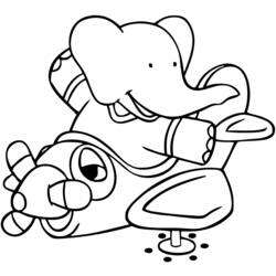 Dibujo para colorear: Babar (Personajes de Dibujos Animados) #28043 - Dibujos para Colorear e Imprimir Gratis