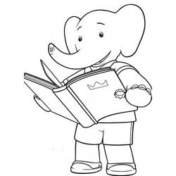 Dibujo para colorear: Babar (Personajes de Dibujos Animados) #28056 - Dibujos para Colorear e Imprimir Gratis