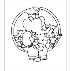 Dibujo para colorear: Babar (Personajes de Dibujos Animados) #28111 - Dibujos para Colorear e Imprimir Gratis
