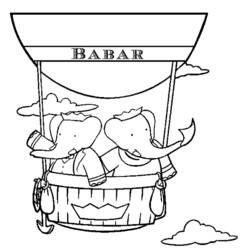 Dibujo para colorear: Babar (Personajes de Dibujos Animados) #28150 - Dibujos para Colorear e Imprimir Gratis