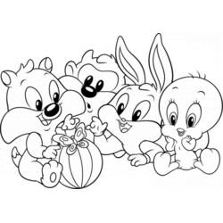 Dibujo para colorear: Baby Looney Tunes (Personajes de Dibujos Animados) #26565 - Dibujos para Colorear e Imprimir Gratis