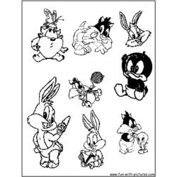 Dibujo para colorear: Baby Looney Tunes (Personajes de Dibujos Animados) #26695 - Dibujos para Colorear e Imprimir Gratis
