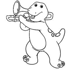 Dibujo para colorear: Barney (Personajes de Dibujos Animados) #203006 - Dibujos para Colorear e Imprimir Gratis