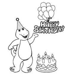 Dibujo para colorear: Barney (Personajes de Dibujos Animados) #203007 - Dibujos para Colorear e Imprimir Gratis