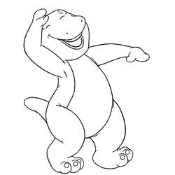Dibujo para colorear: Barney (Personajes de Dibujos Animados) #203009 - Dibujos para Colorear e Imprimir Gratis