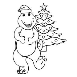 Dibujo para colorear: Barney (Personajes de Dibujos Animados) #203010 - Dibujos para Colorear e Imprimir Gratis