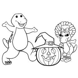 Dibujo para colorear: Barney (Personajes de Dibujos Animados) #203011 - Dibujos para Colorear e Imprimir Gratis