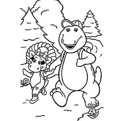 Dibujo para colorear: Barney (Personajes de Dibujos Animados) #203016 - Dibujos para Colorear e Imprimir Gratis