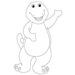Dibujo para colorear: Barney (Personajes de Dibujos Animados) #203019 - Dibujos para Colorear e Imprimir Gratis