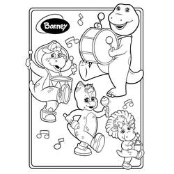 Dibujo para colorear: Barney (Personajes de Dibujos Animados) #203021 - Dibujos para Colorear e Imprimir Gratis