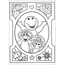 Dibujo para colorear: Barney (Personajes de Dibujos Animados) #203024 - Dibujos para Colorear e Imprimir Gratis