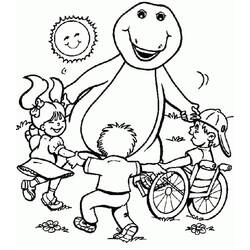 Dibujo para colorear: Barney (Personajes de Dibujos Animados) #203028 - Dibujos para Colorear e Imprimir Gratis