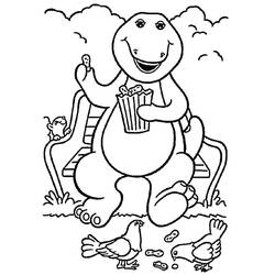 Dibujo para colorear: Barney (Personajes de Dibujos Animados) #203030 - Dibujos para Colorear e Imprimir Gratis