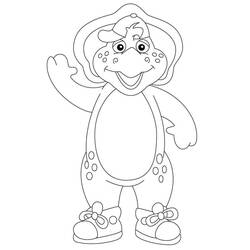 Dibujo para colorear: Barney (Personajes de Dibujos Animados) #203038 - Dibujos para Colorear e Imprimir Gratis